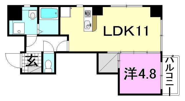 松山市湊町のマンションの間取り