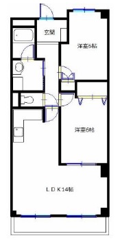 姫路市白浜町宇佐崎北のマンションの間取り