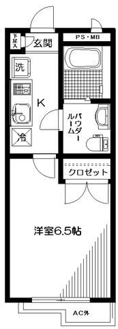 新宿区中落合のマンションの間取り