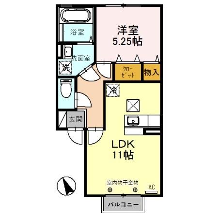 ユニ　ステイ壱番館　Ａの間取り