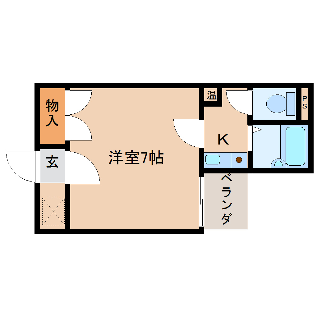 奈良市林小路町のマンションの間取り