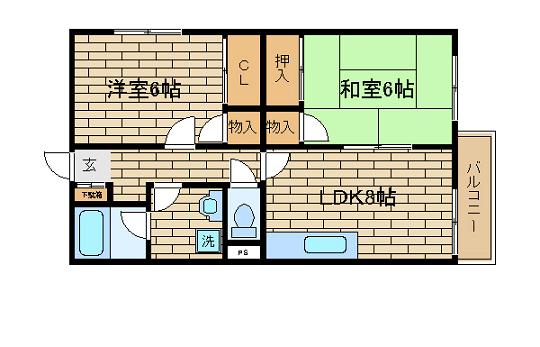 神戸市長田区重池町のマンションの間取り