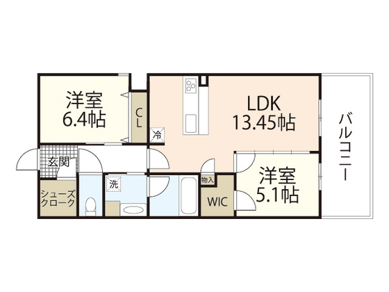 【広島市中区鶴見町のマンションの間取り】