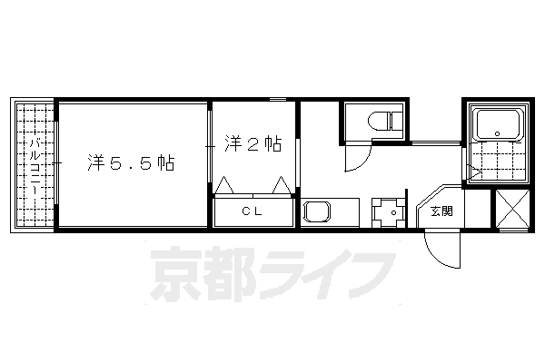 【神泉苑マンションの間取り】