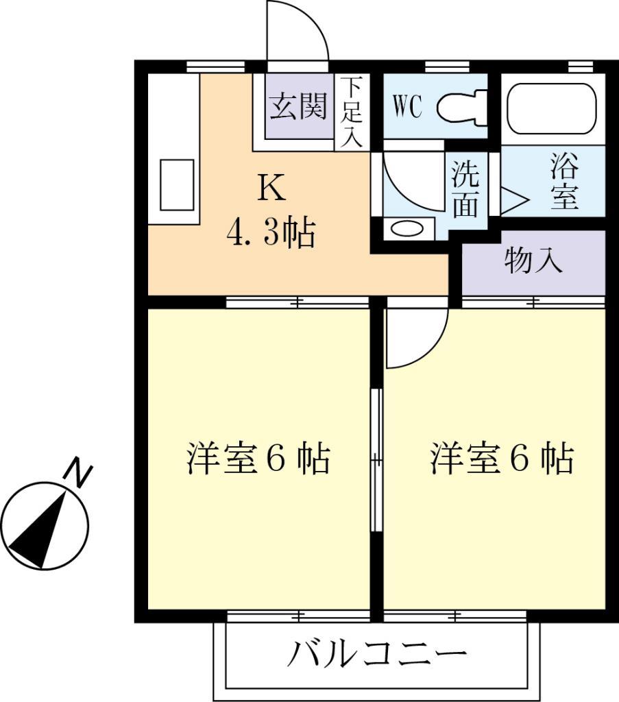 島原ハイツＣの間取り