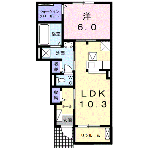 Ｈｅａｒｔ未来　寒川の間取り