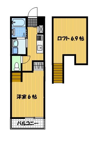 長崎市平野町のアパートの間取り