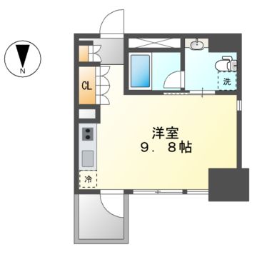 名古屋市北区柳原のマンションの間取り