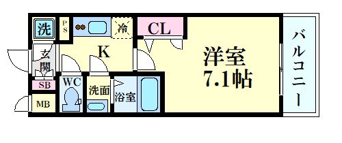 【ファーストフィオーレ吹田パティオの間取り】