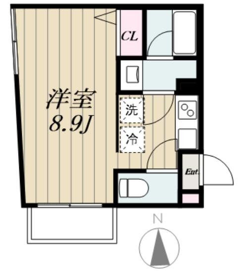 新宿区早稲田南町のマンションの間取り