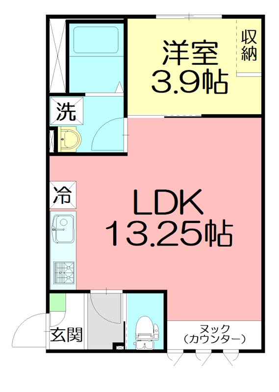 高座郡寒川町宮山のアパートの間取り