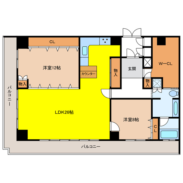 岐阜市橋本町のマンションの間取り