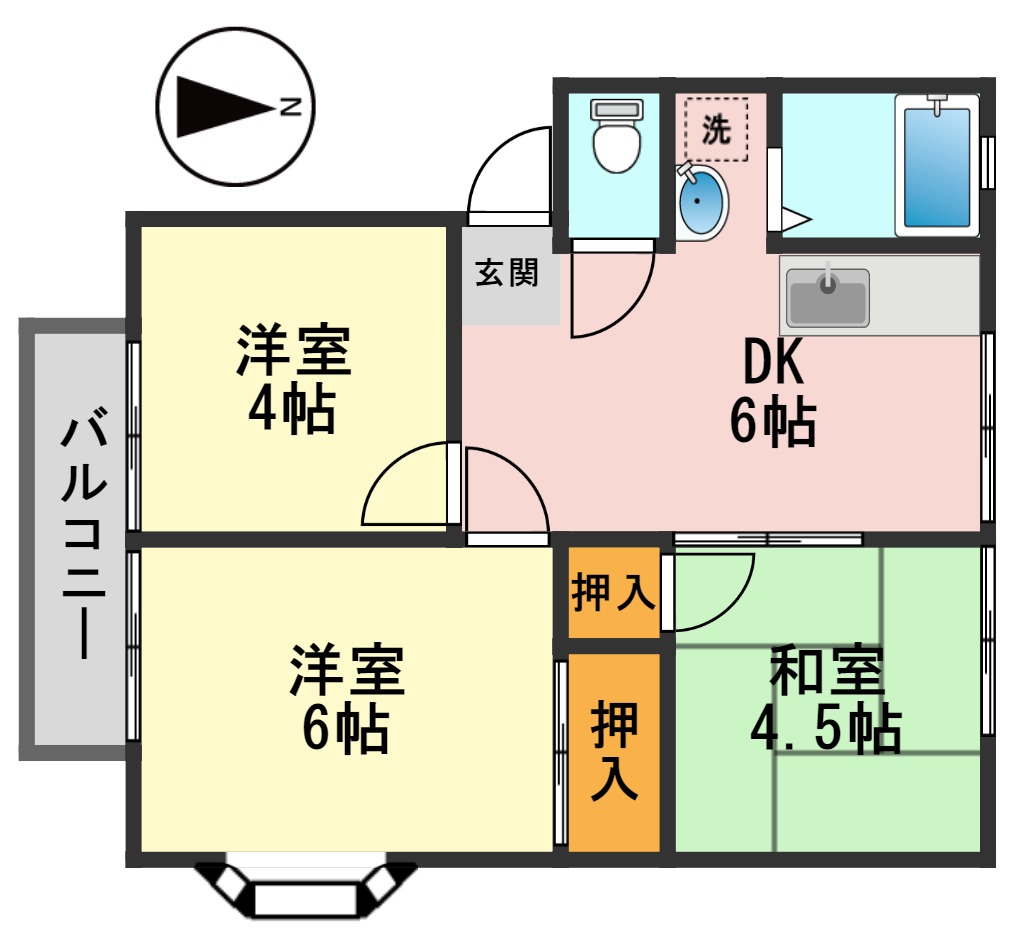 【江戸川区西小岩のアパートの間取り】