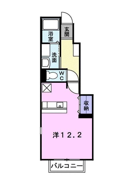 松山市畑寺のアパートの間取り