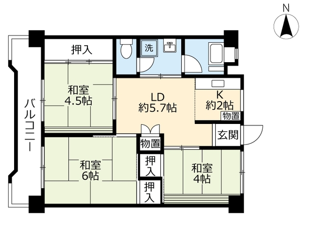 ＵＲひよどり台中央の間取り