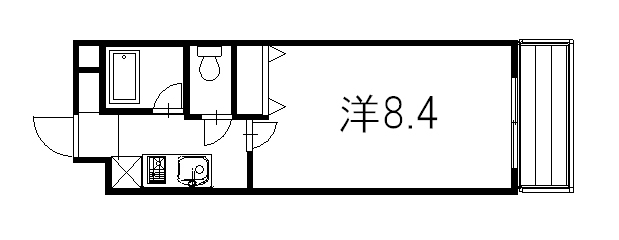 京都市上京区笹屋４丁目のマンションの間取り