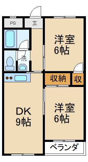 太秦グリーンハイツの間取り