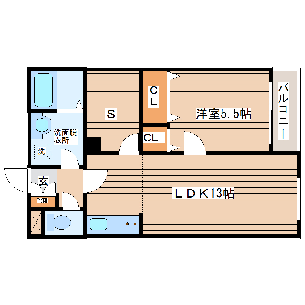 メリディアンなないろの里　四番館の間取り