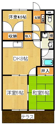 パレドール和弘２の間取り