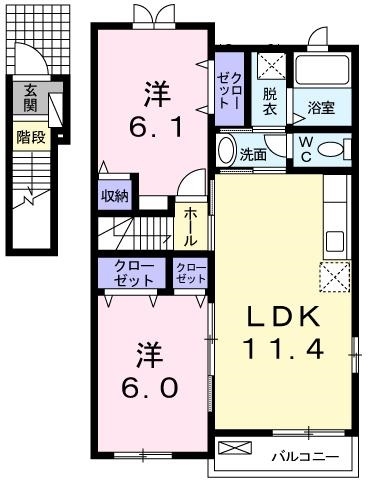 [家電付き] セイバリーゼファーBの間取り