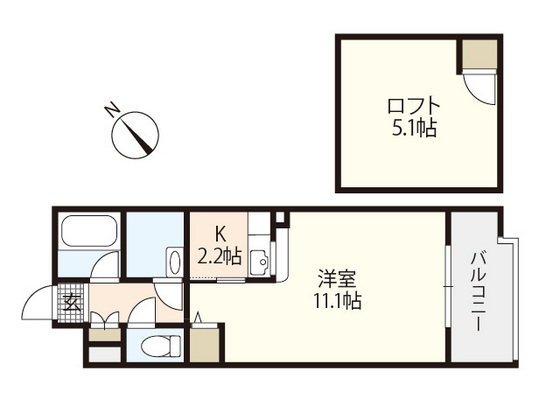 【ダブルス可部南の間取り】