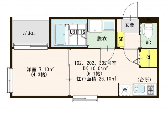 エトワール六町の間取り