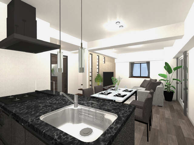 居室・リビング　イメージパースのため家具家電の設置はございません