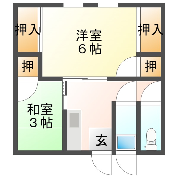 古賀アパートの間取り写真