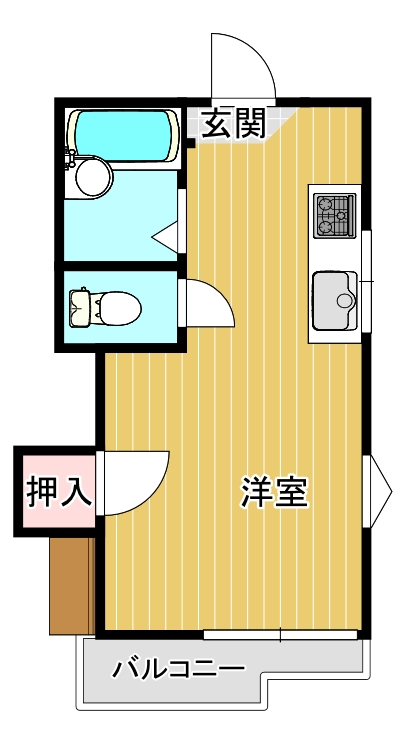 磐田市西貝塚のアパートの間取り