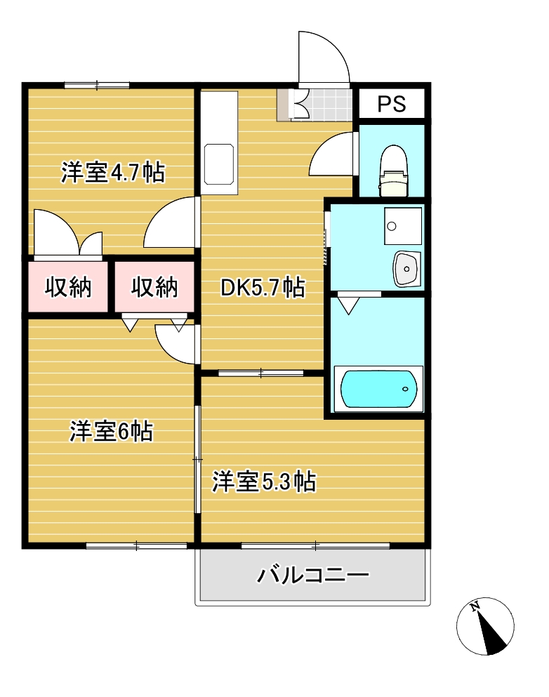 プレジュール高橋Iの間取り