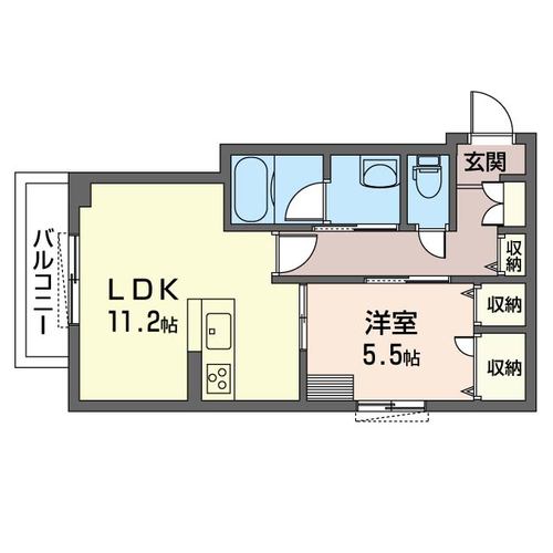 千葉市花見川区幕張町のマンションの間取り