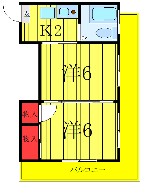 荒川区町屋のマンションの間取り