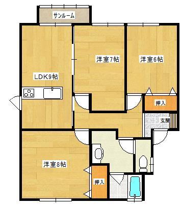 ●丸紺I番館の間取り