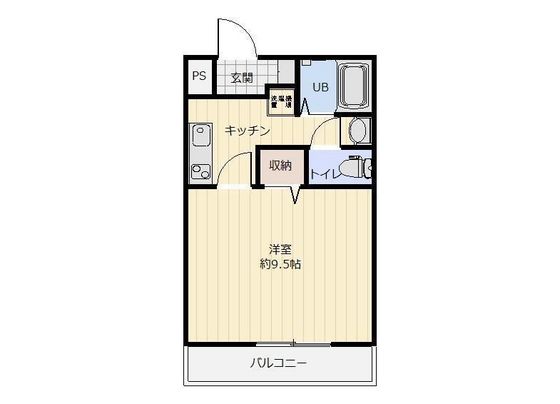 岡山市北区大供表町のマンションの間取り