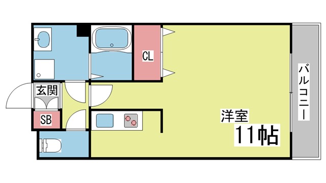 パレス東洋神戸6号館の間取り