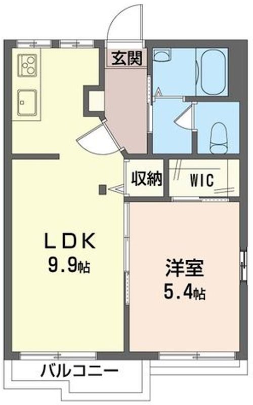 モンテベルテくぬぎ山Ｂ　201号室の間取り