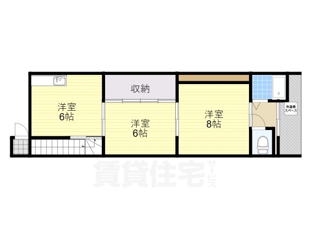 第2寺貞ハイツの間取り