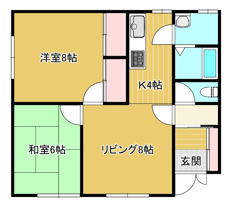 健康マンション2号棟の間取り