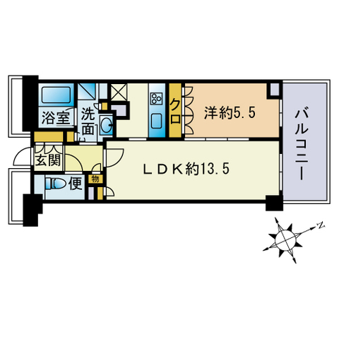 ザ・パークハウス福岡タワーズＷＥＳＴの間取り