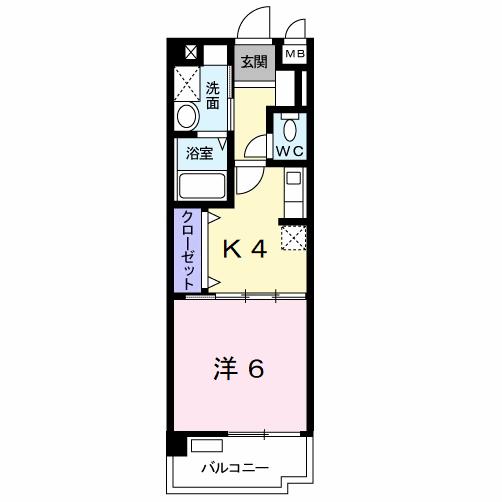 【北九州市小倉南区南方のマンションの間取り】