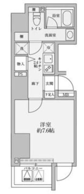 港区赤坂のマンションの間取り