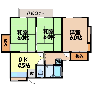 山村アパートの間取り