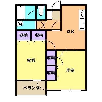 伊豆の国市古奈のマンションの間取り