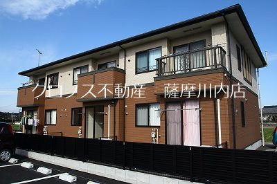 薩摩川内市宮内町のアパートの建物外観