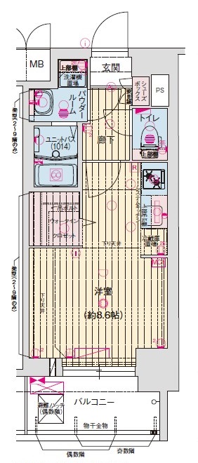 プレサンス名古屋菊井セルカの間取り