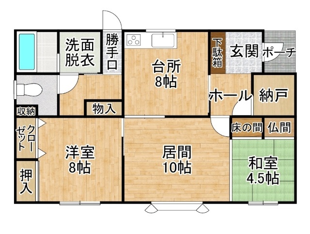 川西町基線借家の間取り