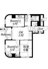 八王子市八木町のマンションの間取り