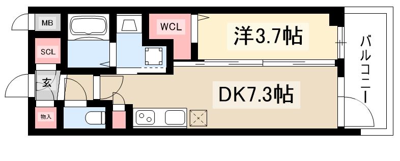 エステムコート名古屋　TWIN　EASTの間取り