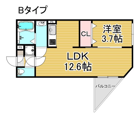 シティコート住吉大社の間取り