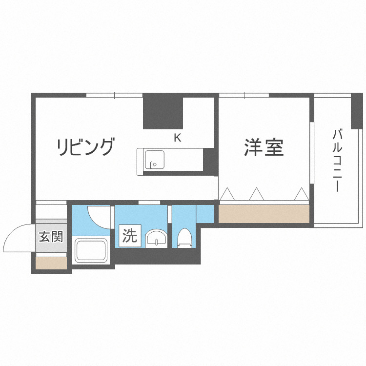 札幌市中央区南二条西のマンションの間取り